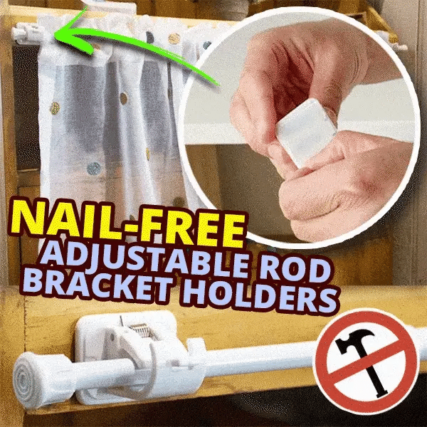 Orcrate 6 / 8 & 12 Pcs Heavy-Duty No Drill Curtain Rod and wall Hooks
