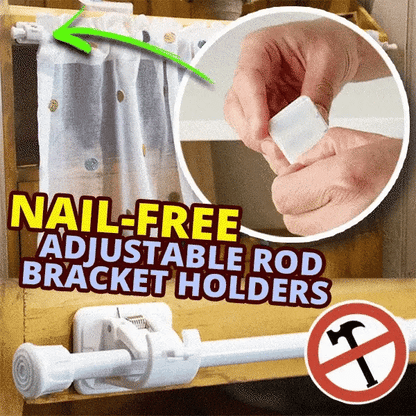 Orcrate 6 / 8 & 12 Pcs Heavy-Duty No Drill Curtain Rod and wall Hooks