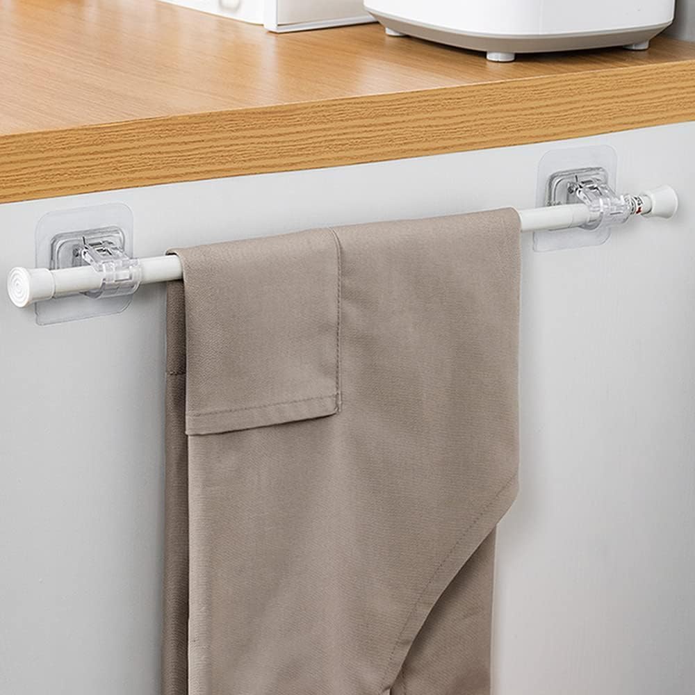 Orcrate 6 / 8 & 12 Pcs Heavy-Duty No Drill Curtain Rod and wall Hooks
