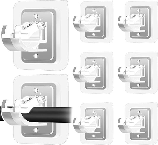 Orcrate 6 / 8 & 12 Pcs Heavy-Duty No Drill Curtain Rod and wall Hooks