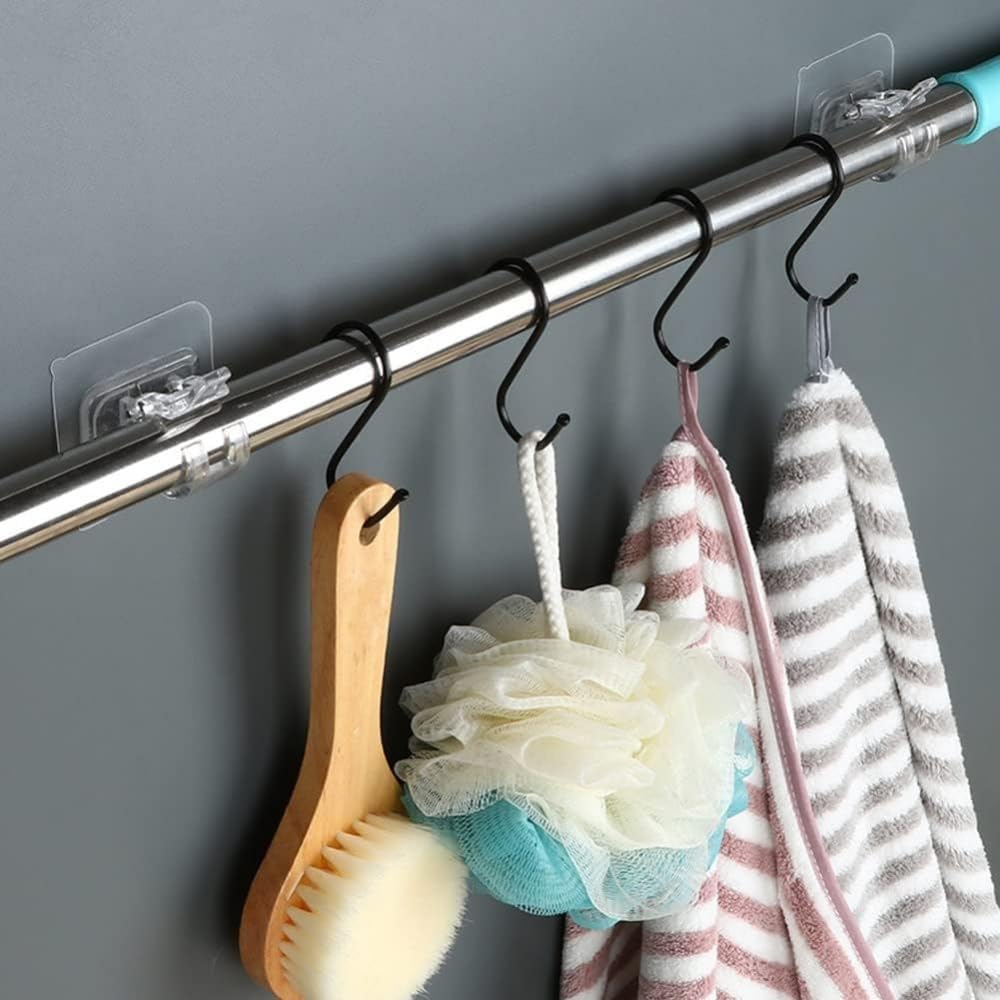 Orcrate 6 / 8 & 12 Pcs Heavy-Duty No Drill Curtain Rod and wall Hooks