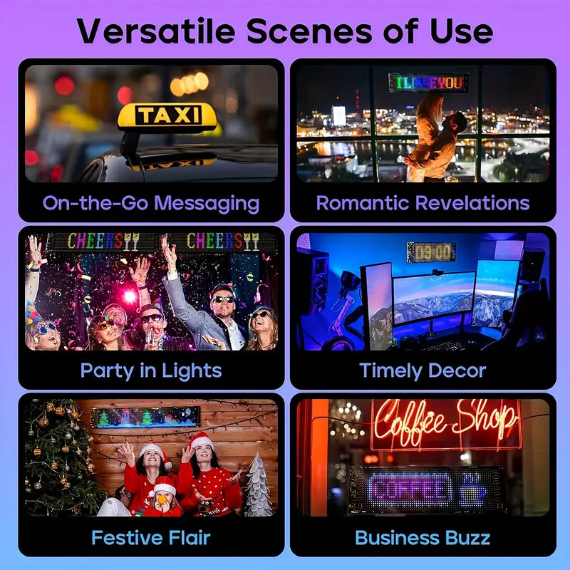 Orcrate Bright Car Window Display( 16×64 pixels)14mm