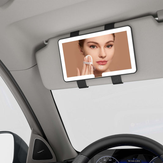 Orcrate Car vanity mirror with LED lights rechargeable mirror